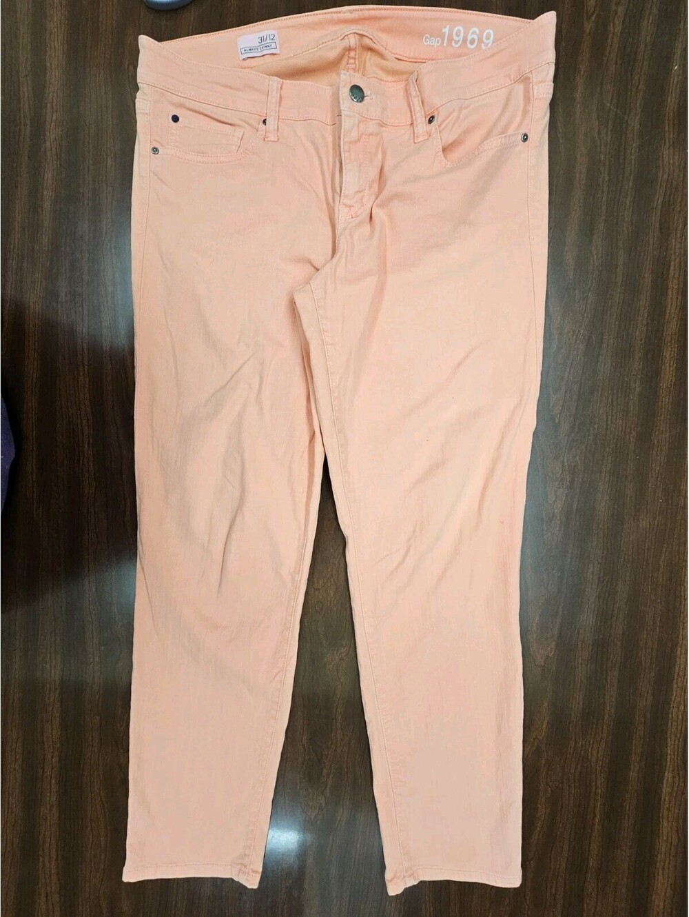 Gap 1969 Always Skinny Womens Jeans in Apricot Stretch Everyday Denim Size 31/12